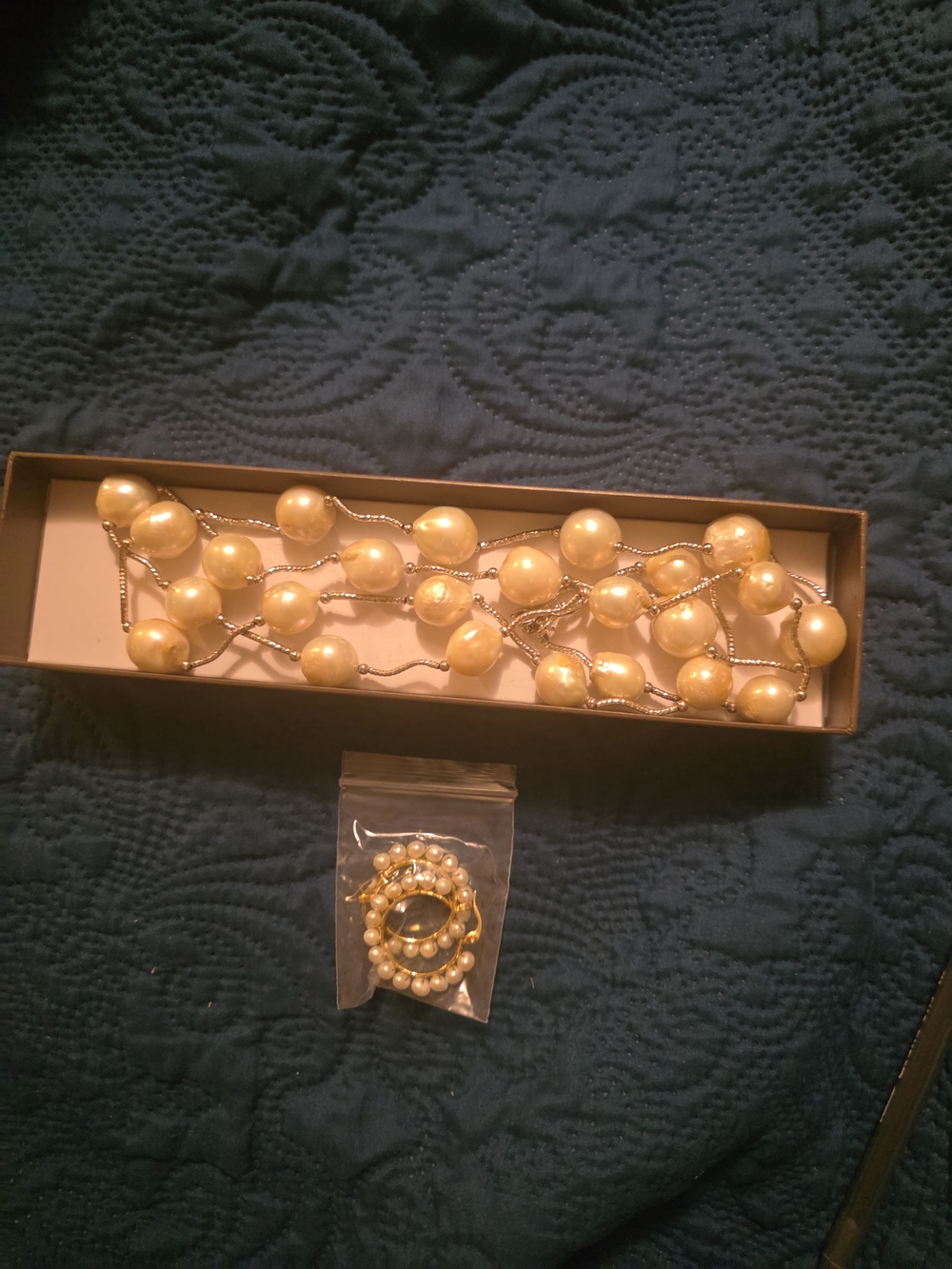 Michael Hill Faux Pearls Necklace + Earings
